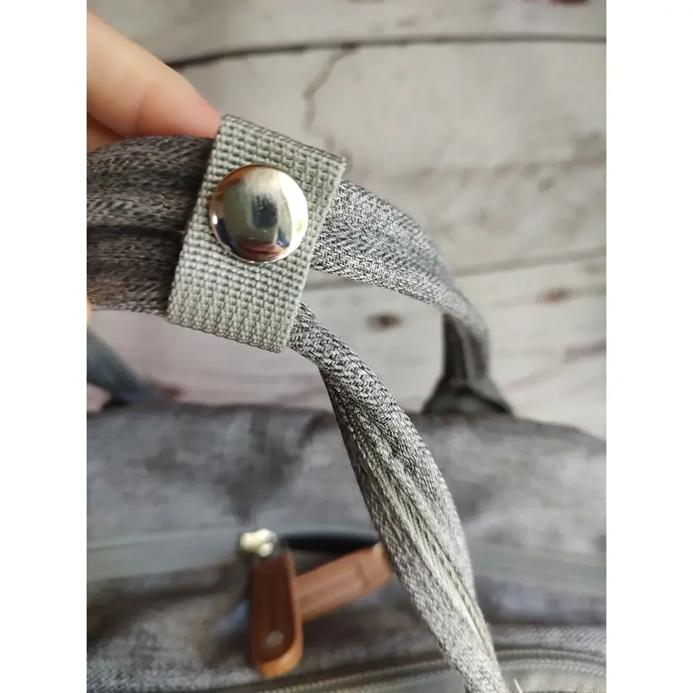 Ruvalino Multifunction Travel Diaper Bag Backpack Back Pack, Brown Gray Grey
